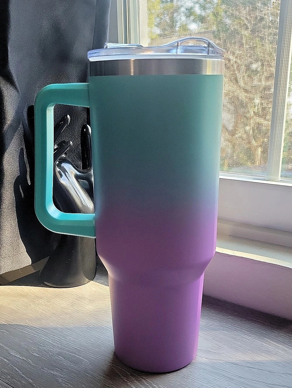 Stainless Steel Insulated Tumbler Blue And Purple Ombre, 40 Oz